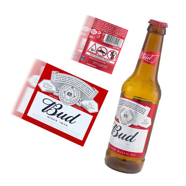 Wet glue labels of nat verlijmde etiketten voor verpakkingen